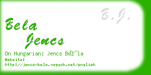 bela jencs business card